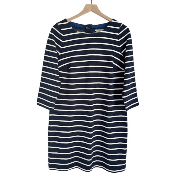 Boden Dresses & Skirts - Boden Women’s Striped 3/4 Sleeve Midi Dress Blue White Size‎ 10